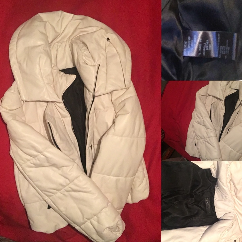 dromE leather pearl white jacket
